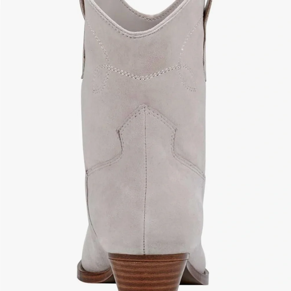 Marc Fisher Light Tan Western Ankle Boots - Picture 4 of 8